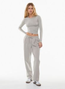 cozy fleece mega pleated sweatpant sold by Aritzia