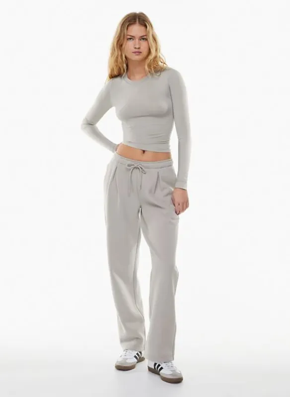 cozy fleece mega pleated sweatpant sold by Aritzia