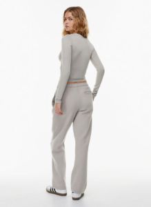 cozy fleece mega pleated sweatpant sold by Aritzia