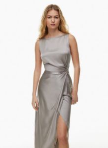 illustrious satin dress sold by Aritzia
