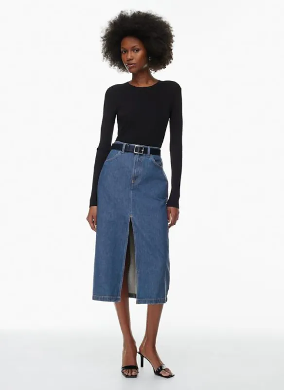prosper jean skirt sold by Aritzia