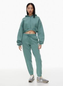 cozy fleece mega cropped zip hoodie sold by Aritzia