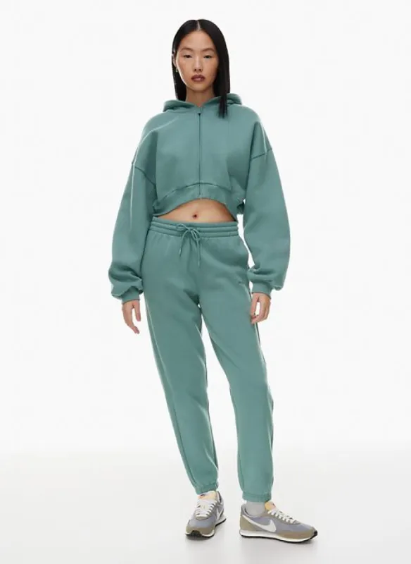 cozy fleece mega cropped zip hoodie sold by Aritzia