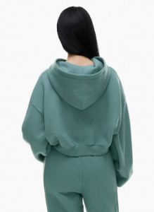 cozy fleece mega cropped zip hoodie sold by Aritzia