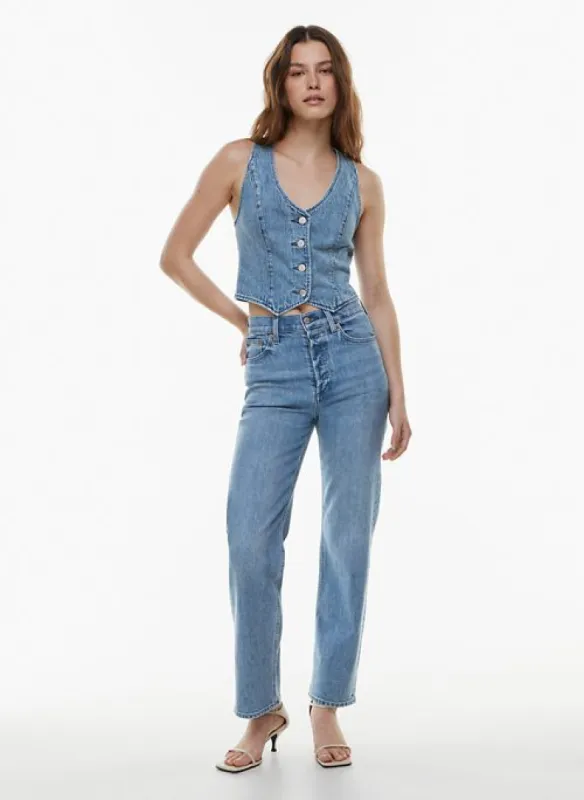 the arlo hi-rise straight jean sold by Aritzia