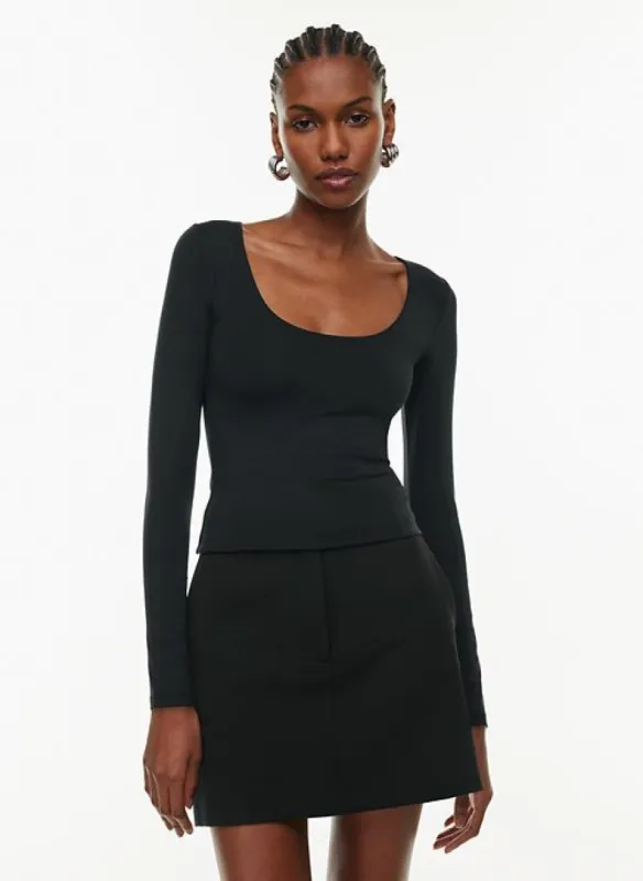 contour scoopneck longsleeve sold by Aritzia