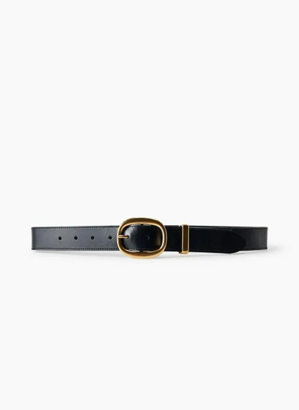 lifetime solid brass leather belt sold by Aritzia