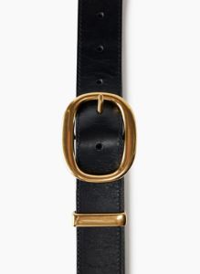 lifetime solid brass leather belt sold by Aritzia