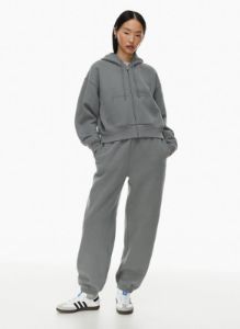 cozy fleece boyfriend boxy zip hoodie sold by Aritzia