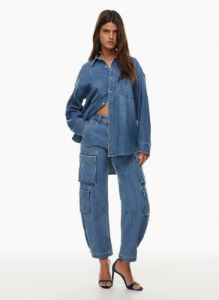 the 80s comfy denim shirt sold by Aritzia