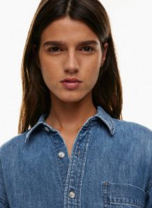 the 80s comfy denim shirt sold by Aritzia