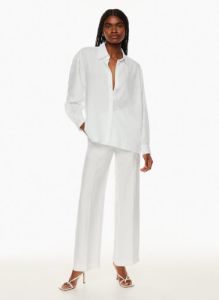 essential linen oversized shirt sold by Aritzia