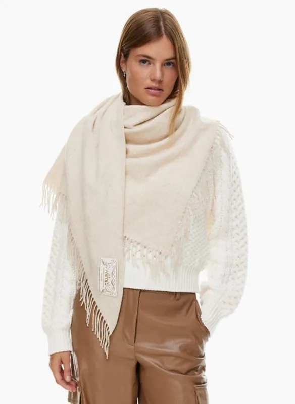wool triangle scarf sold by Aritzia