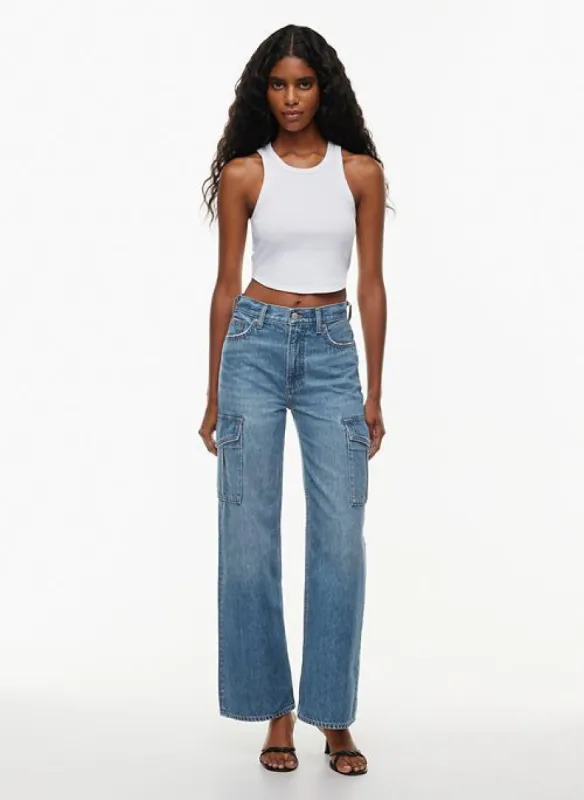 the farrah hi-rise cargo jean sold by Aritzia
