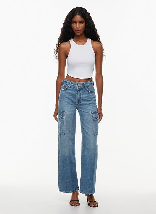 the farrah hi-rise cargo jean sold by Aritzia