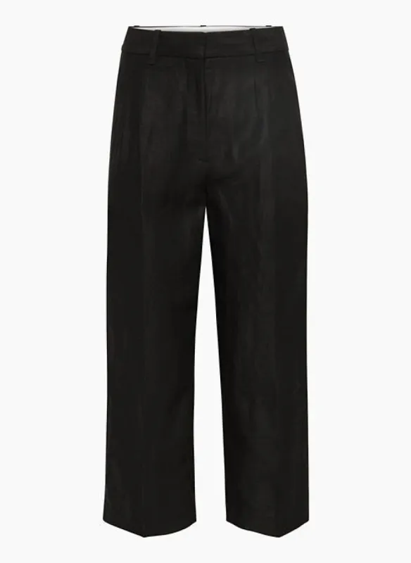 the effortless pant™ linen cropped sold by Aritzia