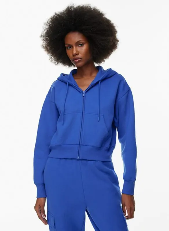 cozy fleece boyfriend boxy zip hoodie sold by Aritzia