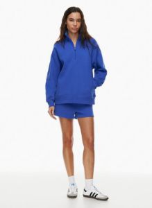 cozy fleece boyfriend 1/2 zip sweatshirt sold by Aritzia