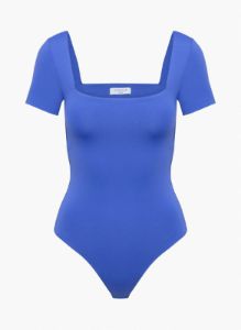 contour squareneck shortsleeve bodysuit sold by Aritzia