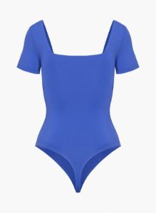 contour squareneck shortsleeve bodysuit sold by Aritzia