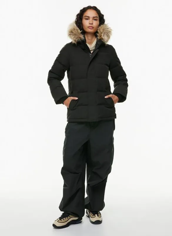 the powder parka™ short sold by Aritzia