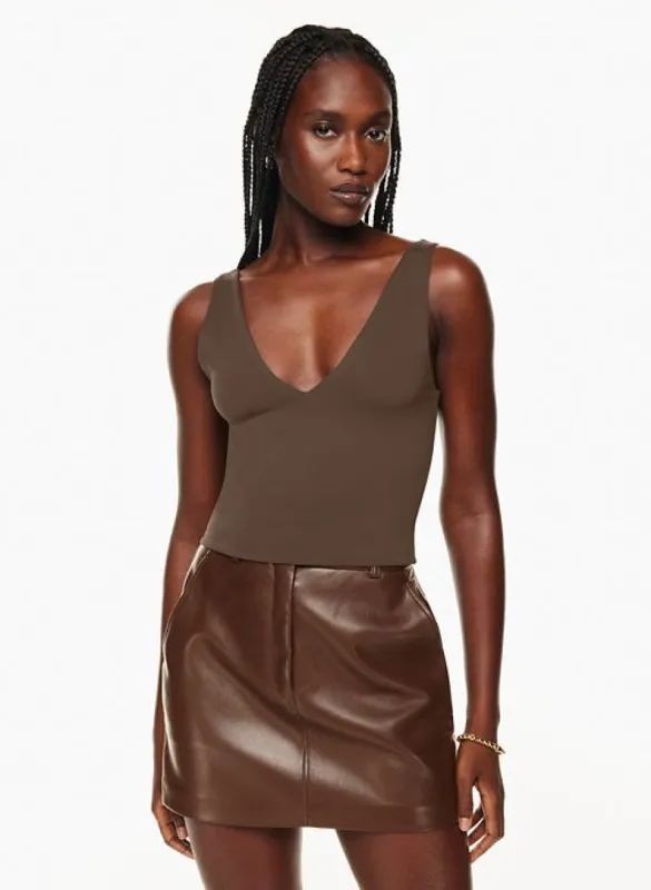 contour v-neck tank sold by Aritzia