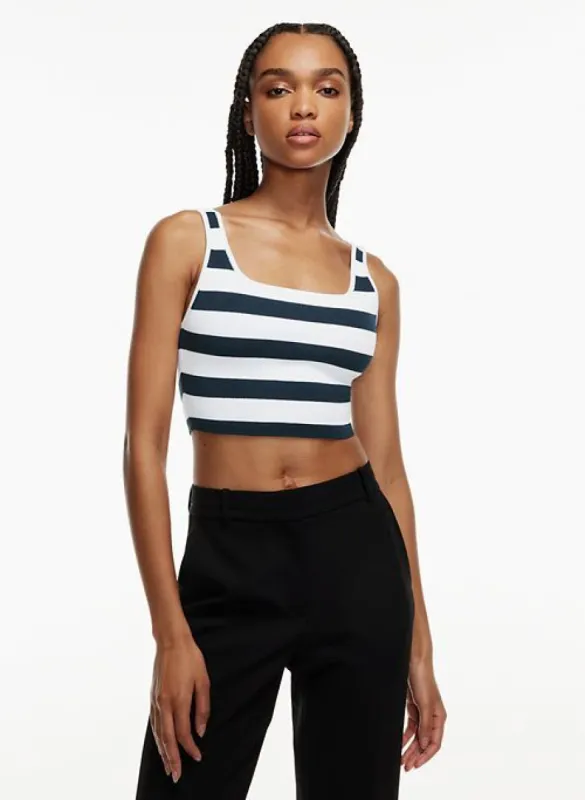 sculpt knit squareneck cropped tank sold by Aritzia