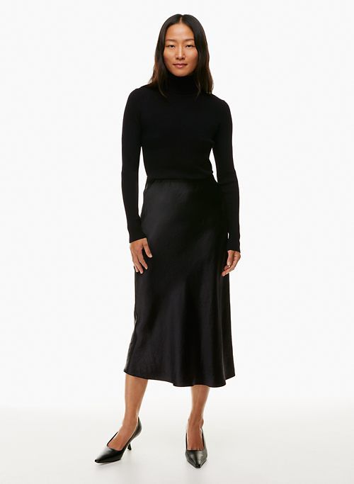slip satin maxi skirt sold by Aritzia