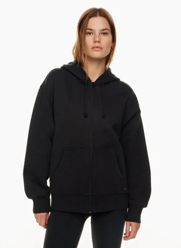 extra fleece boyfriend zip hoodie sold by Aritzia