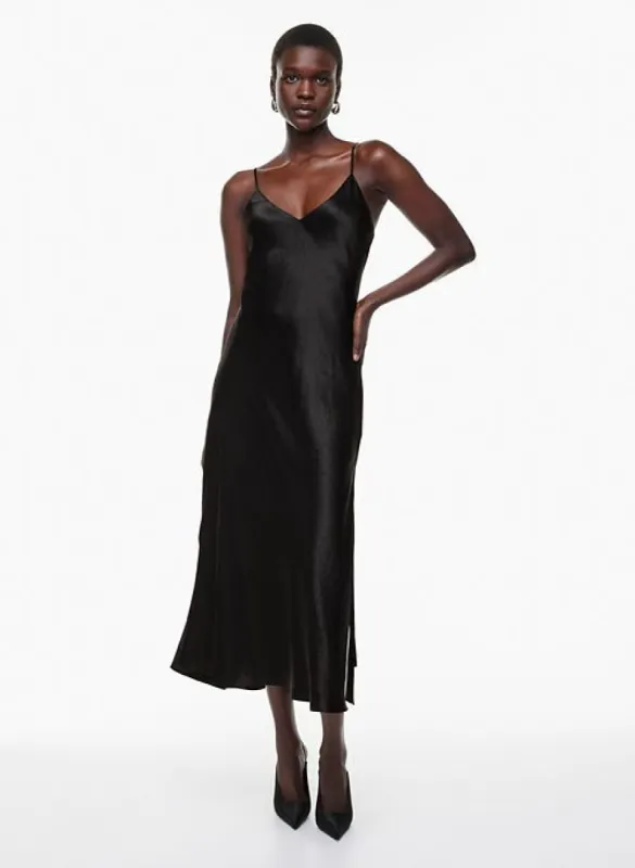 happenstance satin dress sold by Aritzia