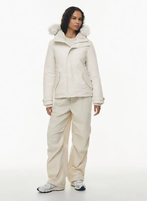 the new summit parka short sold by Aritzia