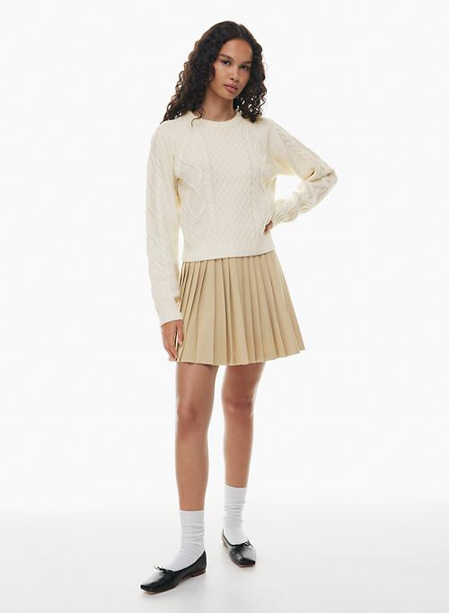epiphany pleated skirt sold by Aritzia