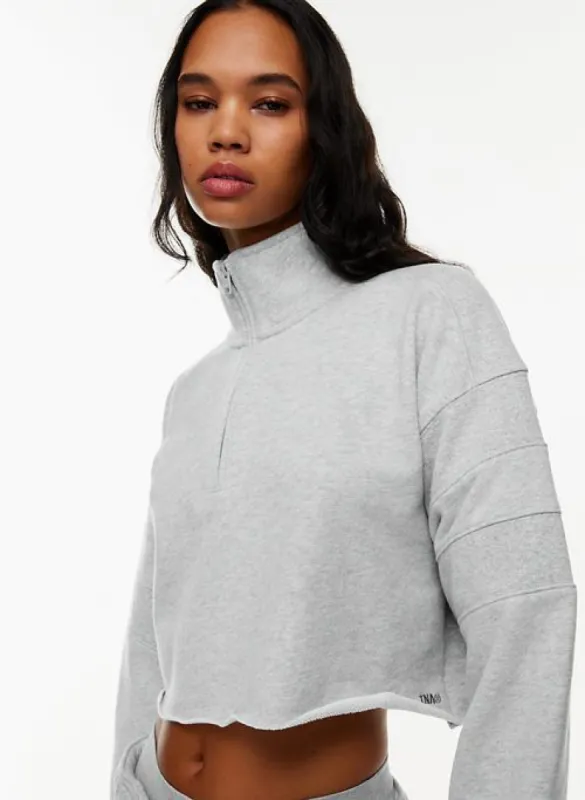 terry fleece mega ½ zip sweatshirt sold by Aritzia
