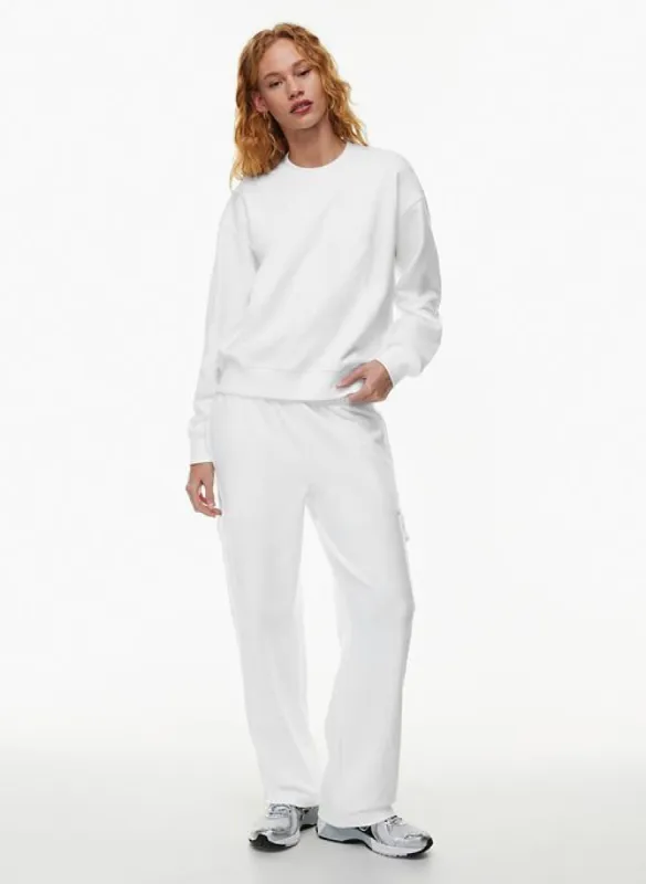 terry fleece perfect crew sweatshirt sold by Aritzia