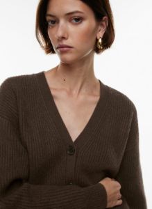 luxe cashmere canberra cardigan sold by Aritzia