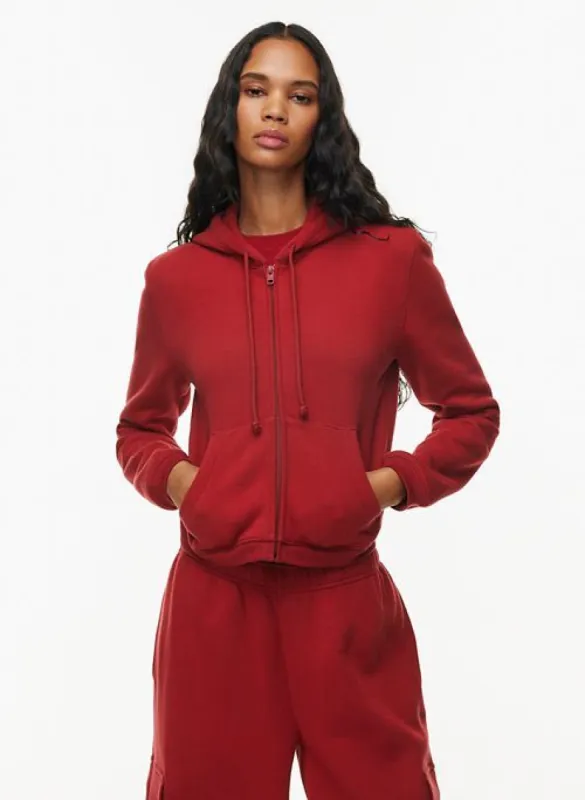 cozy fleece snug zip hoodie sold by Aritzia