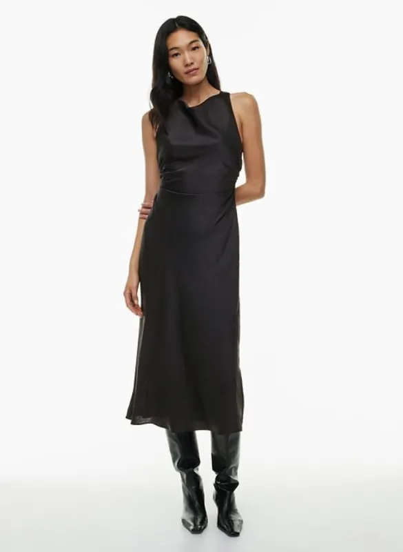 portrait satin dress sold by Aritzia