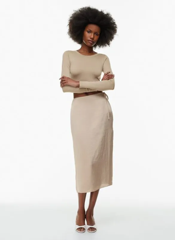 sinch smooth willow cropped longsleeve sold by Aritzia