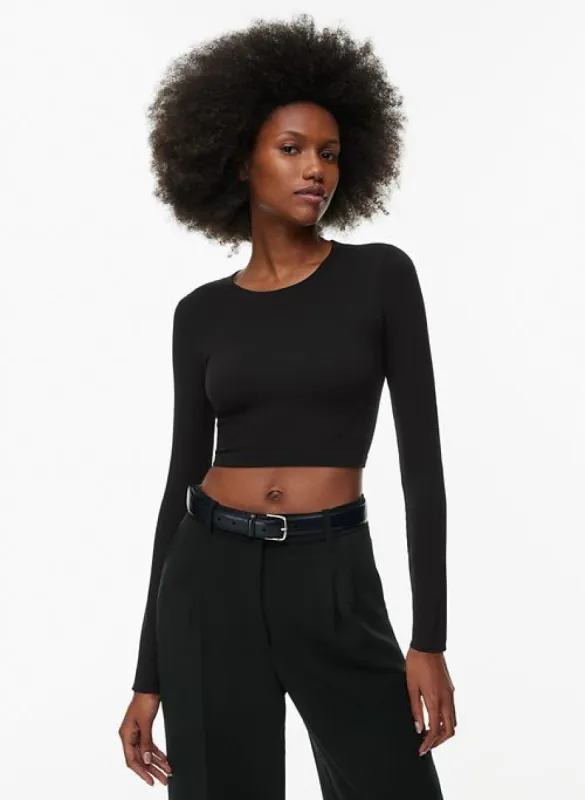 sinch rib willow cropped longsleeve sold by Aritzia