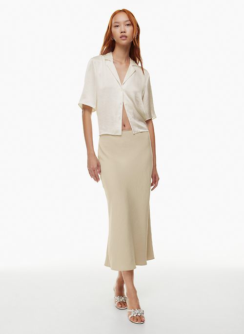 beso satin shirt sold by Aritzia