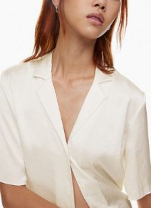 beso satin shirt sold by Aritzia