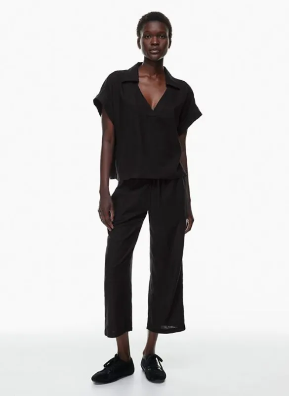 sontag linen cropped pant sold by Aritzia