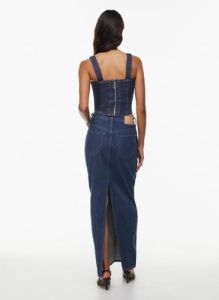 the 90s pencil maxi jean skirt sold by Aritzia