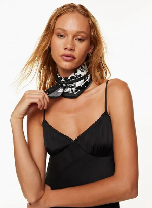 necessary silk small scarf sold by Aritzia