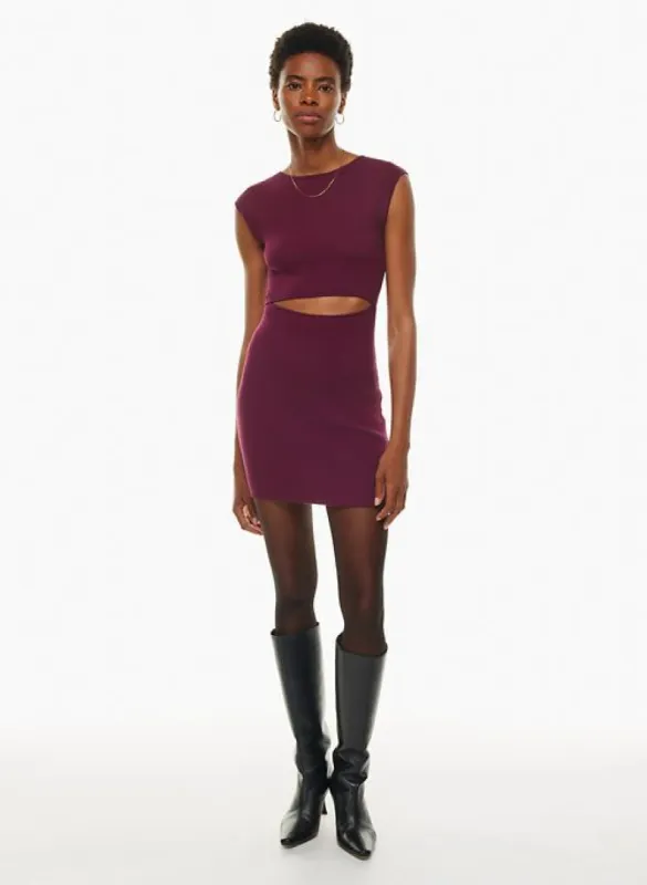 cutout knit mini dress sold by Aritzia