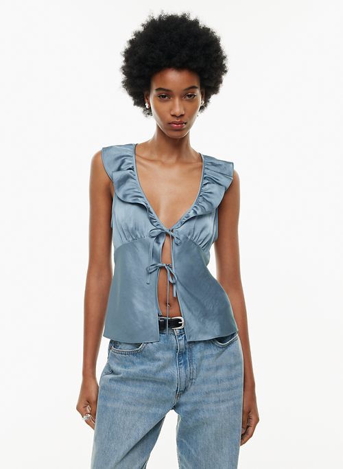 tonka satin blouse sold by Aritzia product image thumbnail 5