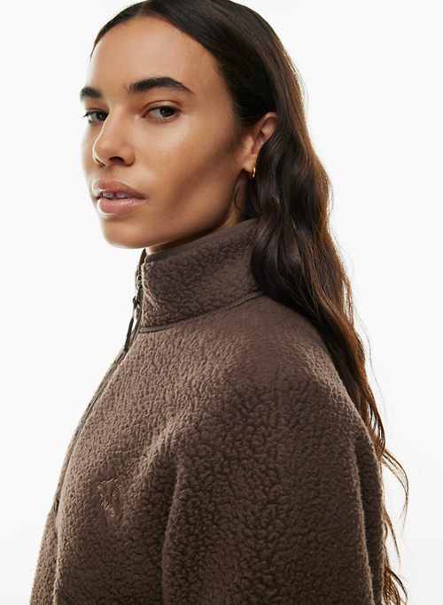 Tna Women's Polartec® Thermal Pro 1/2 Zip Hi-Hip Sweater in Rich Mocha Brown size Large sold by Aritzia product image thumbnail 4