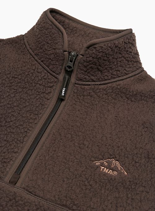 Tna Women's Polartec® Thermal Pro 1/2 Zip Hi-Hip Sweater in Rich Mocha Brown size Large sold by Aritzia product image thumbnail 9
