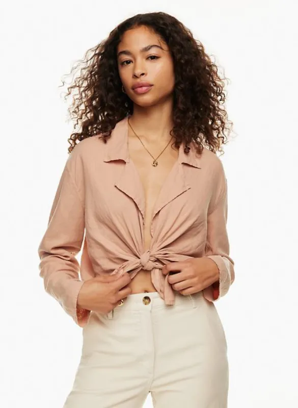 aperitif linen top sold by Aritzia