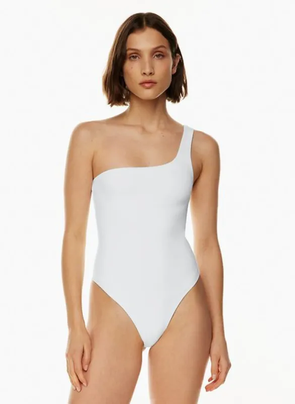 contour one-shoulder bodysuit sold by Aritzia